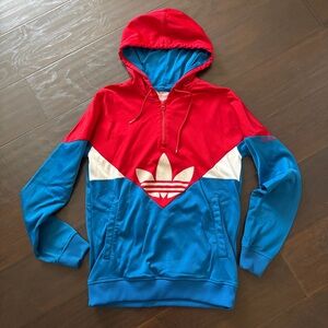 adidas Originals Red and Blue Hoodie